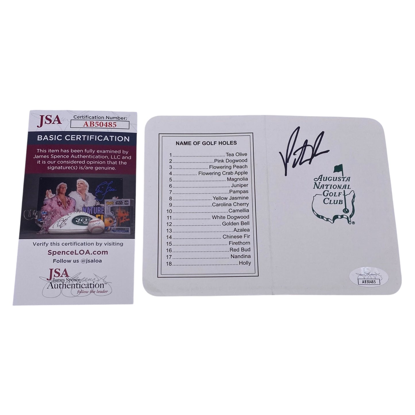 Patrick Reed Signed The Masters ScoreCard
