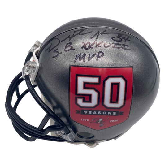 Dexter Jackson Signed Tampa Bay Buccaneers 50th Anniversary Mini Helmet