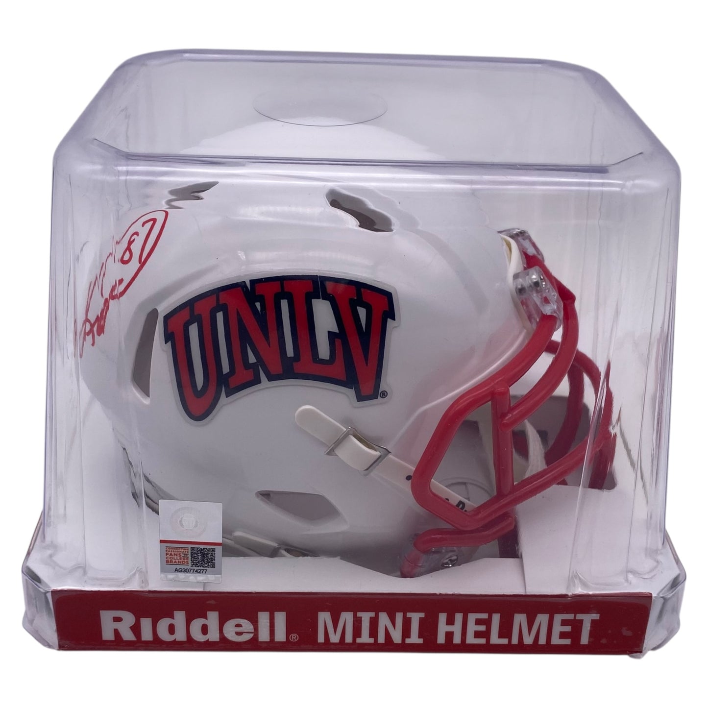 Keenan McCardell Signed UNLV Rebels Mini Speed Football Helmet