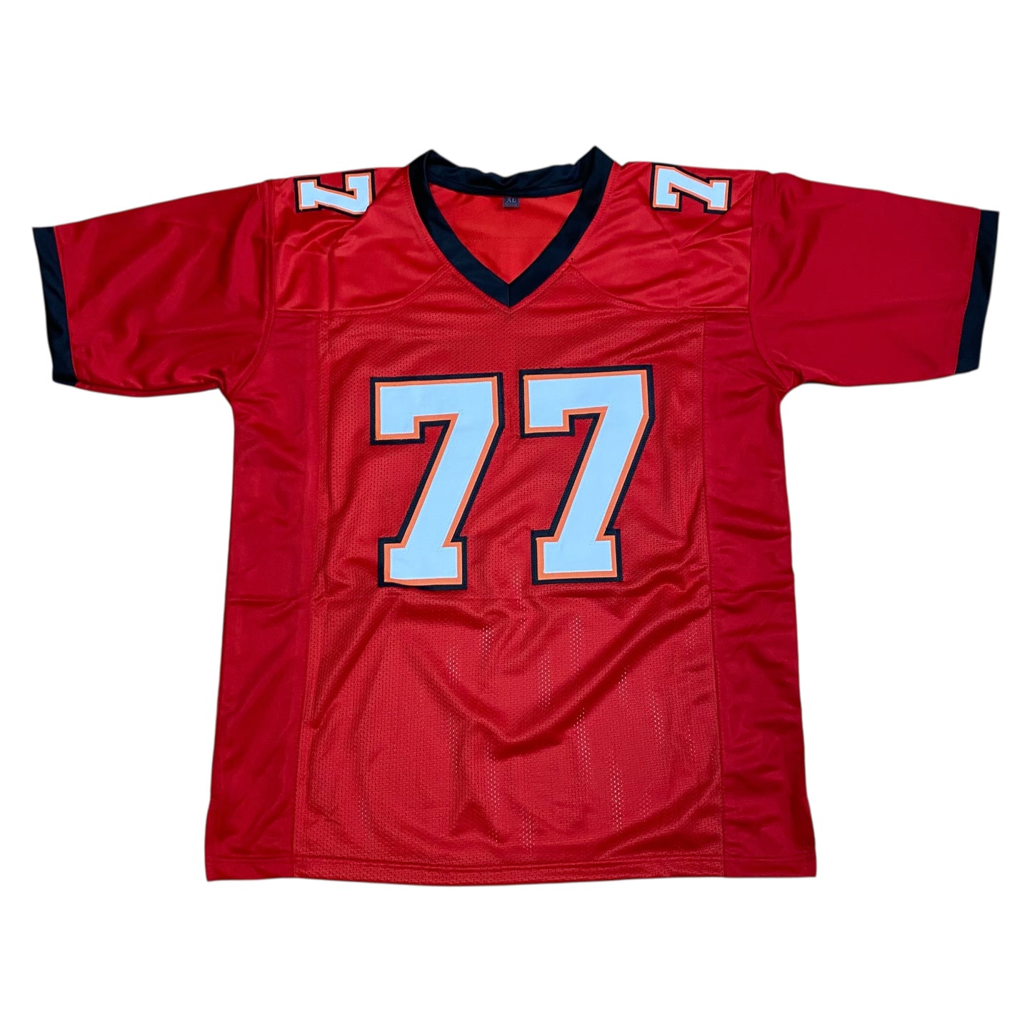 Brad Culpepper Signed Red #77 Stitched Jersey - Tampa Bay Buccaneers DL