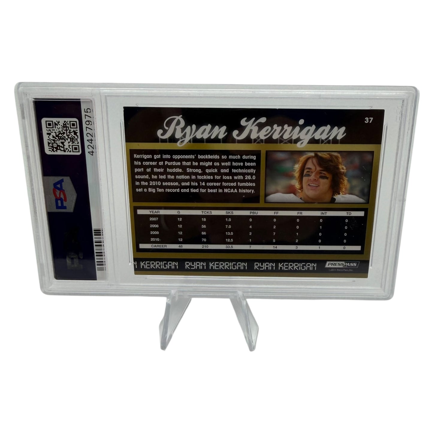 Ryan Kerrigan Signed Washington Redskins 2011 Press Pass Rookie Trading Card PSA/DNA Slabbed