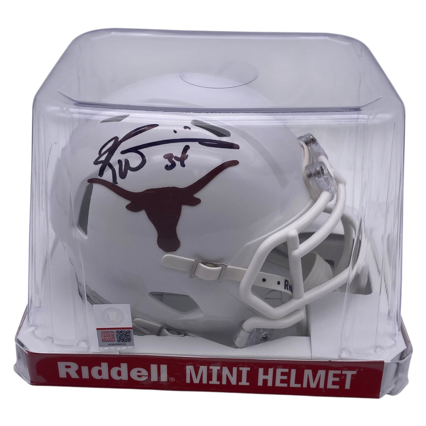 Ricky Williams Signed Texas Longhorns Mini Speed Football Helmet