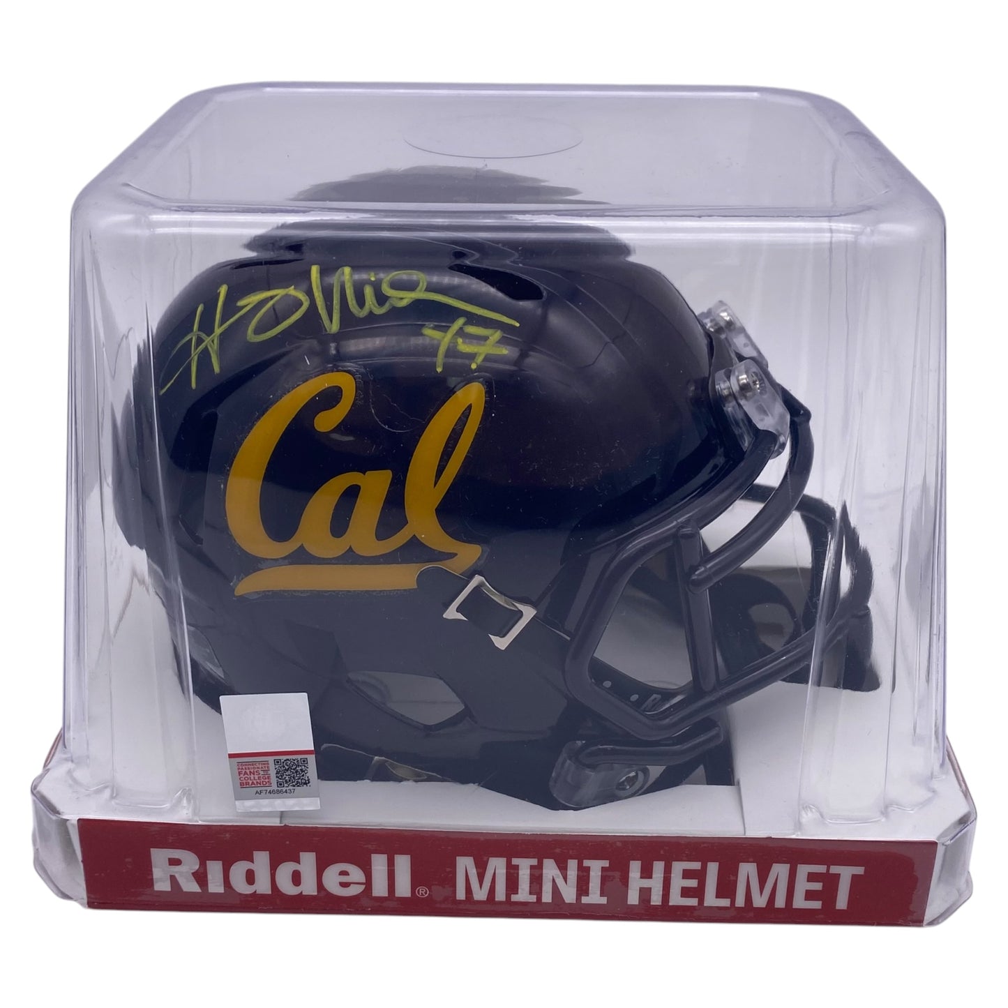 Hardy Nickerson Signed Cal Golden Bears Mini Speed Football Helmet