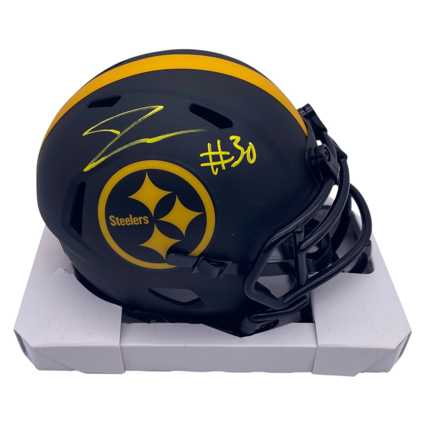 Jaylen Warren signed Pittsburgh Steelers Eclipse Alternate Speed Mini Helmet