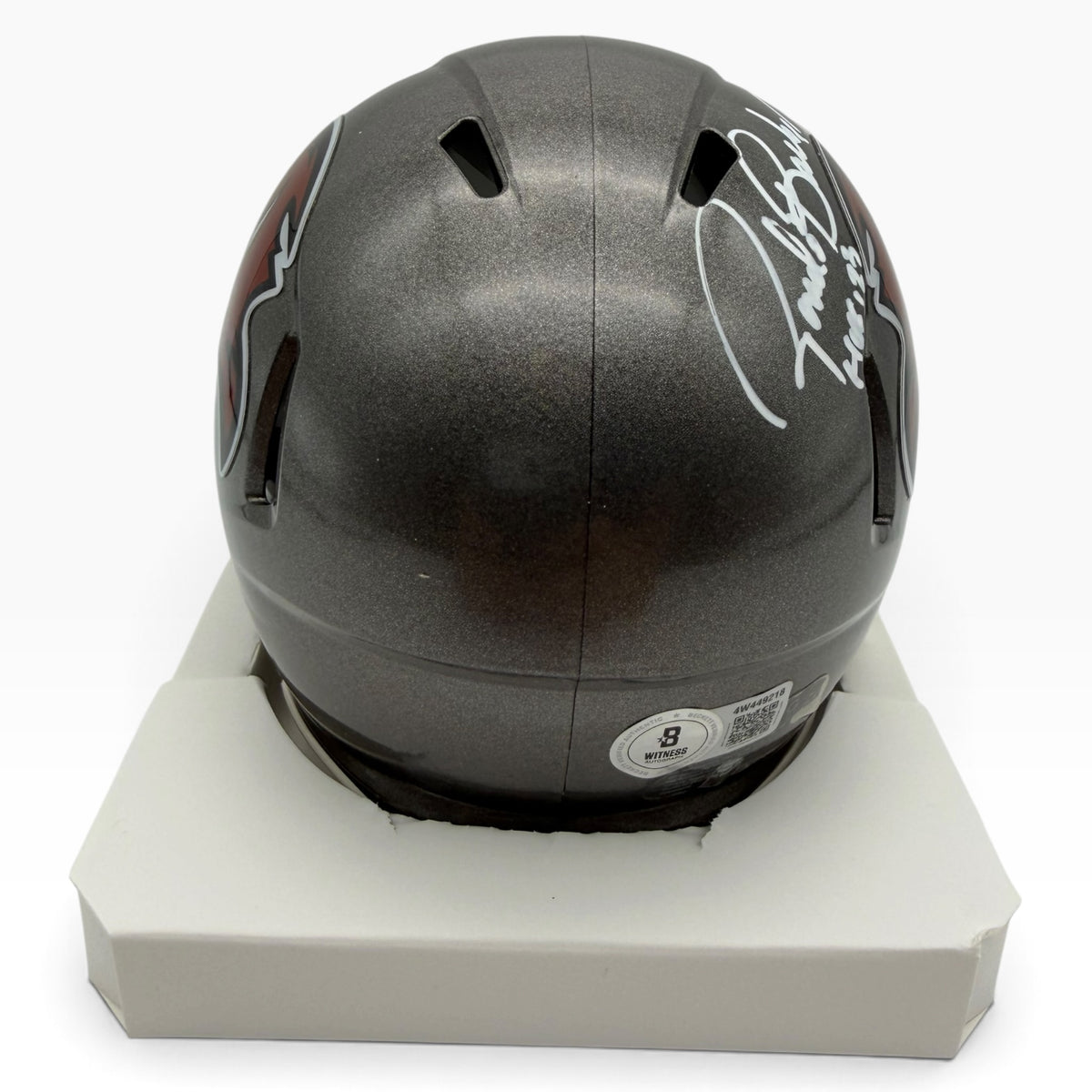 Ronde Barber Signed Tampa Bay Buccaneers Mini Speed Football Helmet