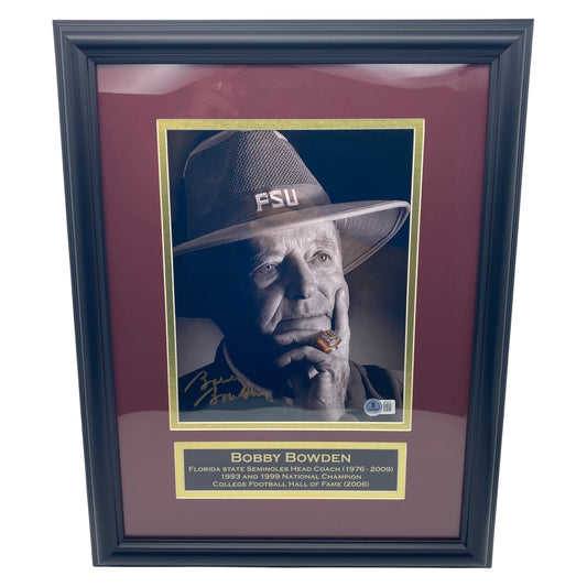 Bobby Bowden Signed Florida State Seminoles 8x10 Photo - Custom Framed