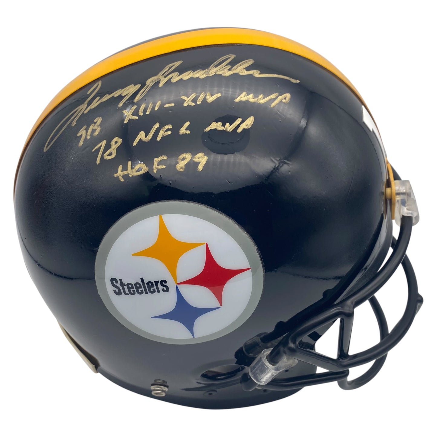 Terry Bradshaw Pittsburgh Steelers Full Size Authentic On Field Game Issue Style Helmet