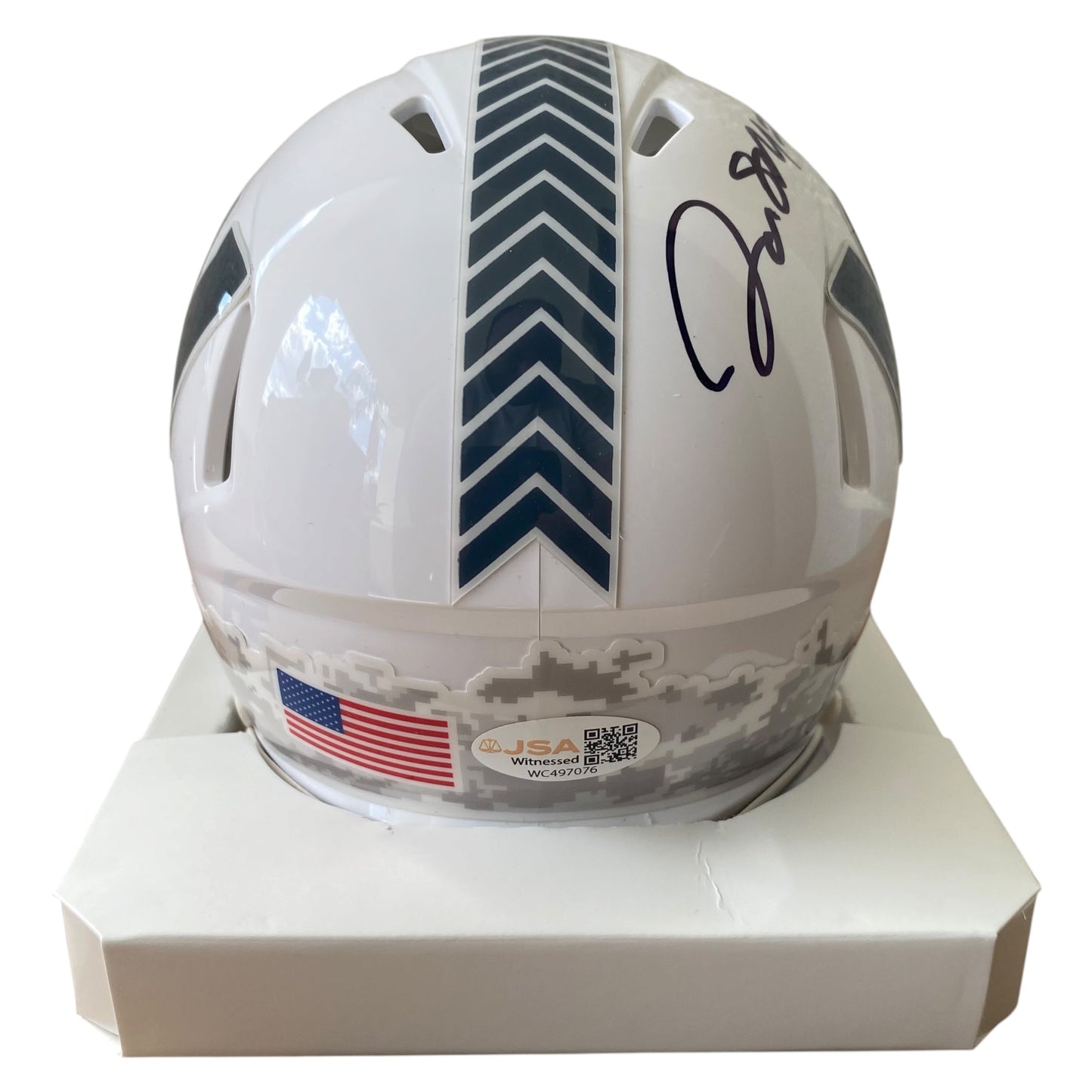 Jacory Croskey-Merritt Signed Washington Commanders 2024 Salute to Service Alternate Mini Helmet