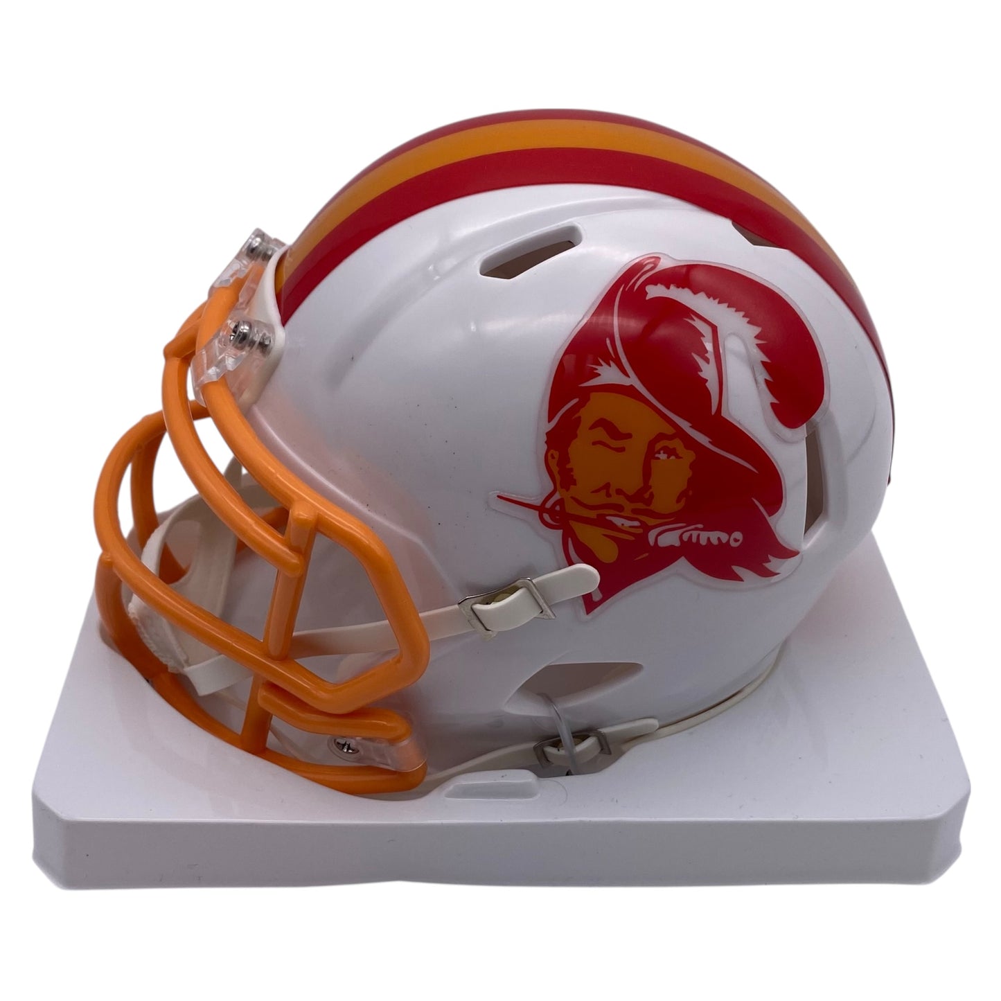 Chidi Ahanotu Signed Tampa Bay Buccaneers Throwback Mini Speed Football Helmet