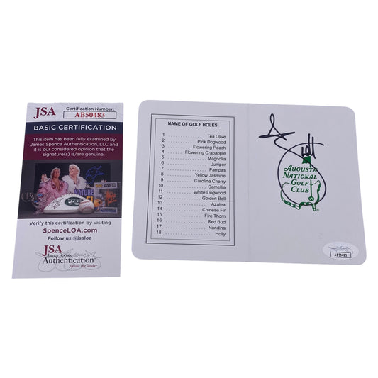 Adam Scott Signed The Masters ScoreCard