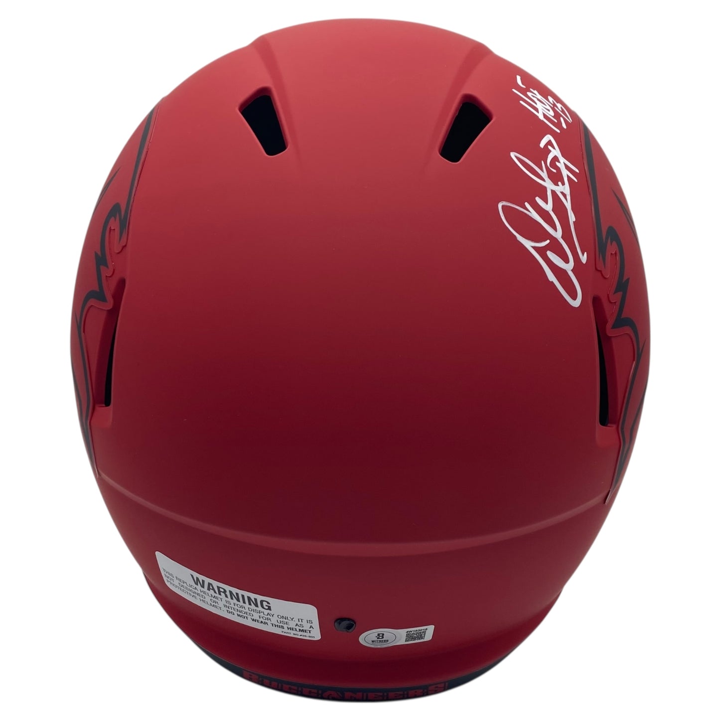 Warren Sapp Signed Tampa Bay Buccaneers Rave Alternate Full Size Replica Helmet