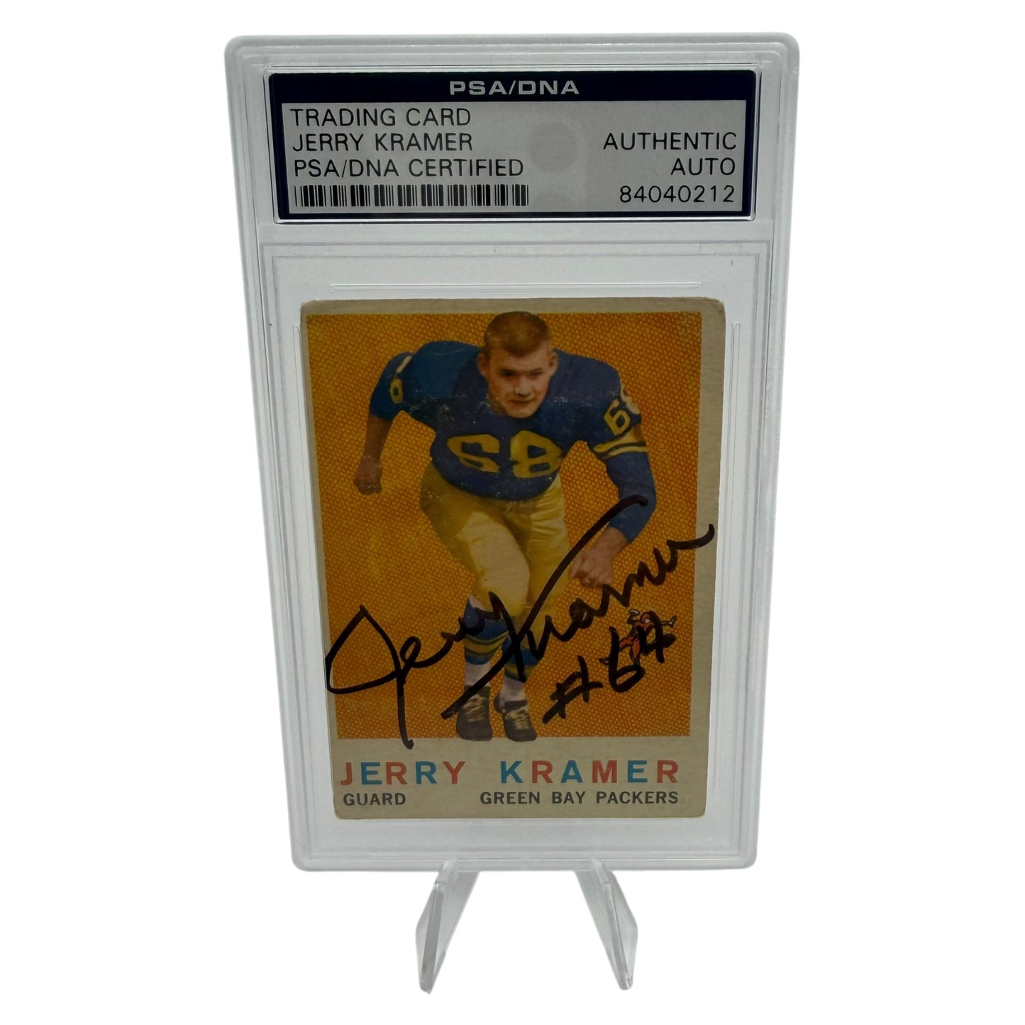 Jerry Kramer Signed Green Bay Packers 1959 Topps Rookie Trading Card PSA/DNA Slabbed