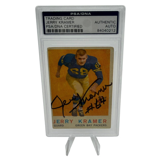 Jerry Kramer Signed Green Bay Packers 1959 Topps Rookie Trading Card PSA/DNA Slabbed