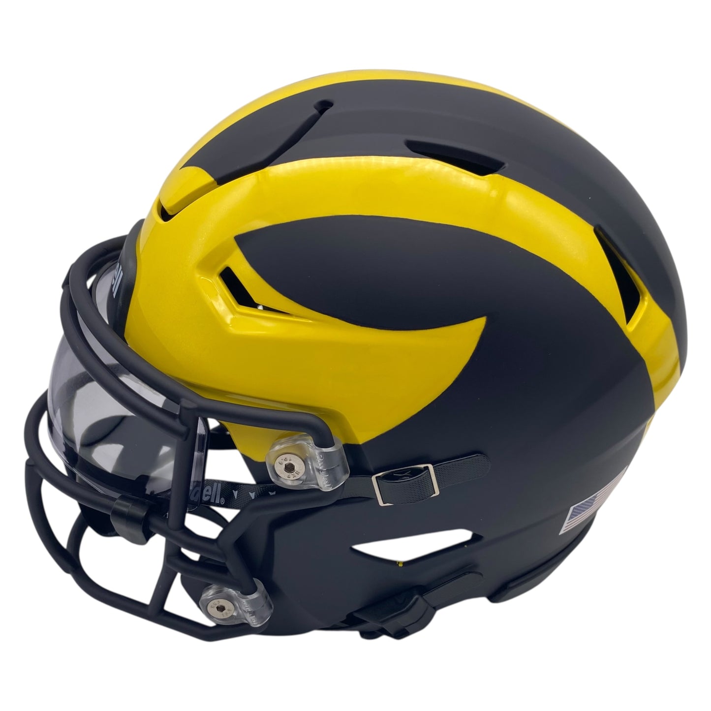 Justice Haynes Signed Michigan Wolverines MIDI Football Helmet Mid Size Speedflex New for 2025