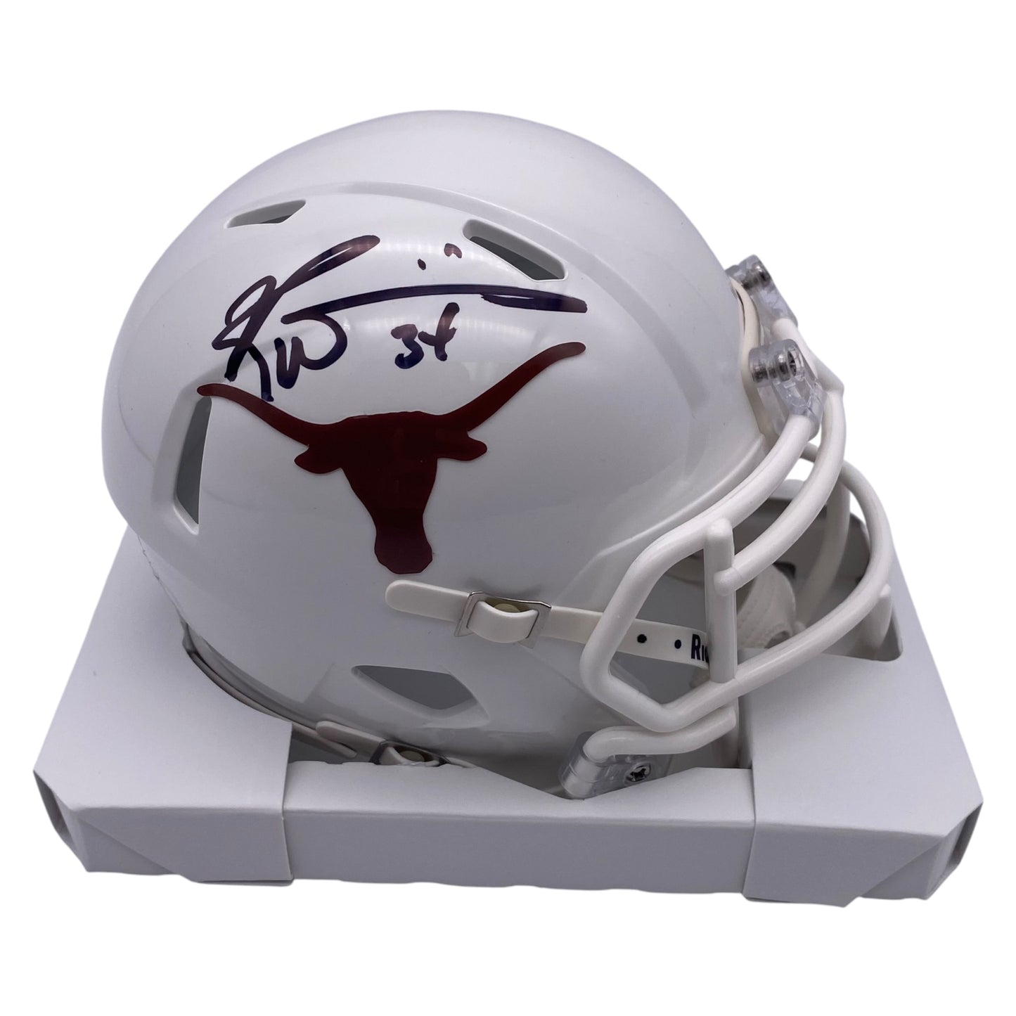 Ricky Williams Signed Texas Longhorns Mini Speed Football Helmet