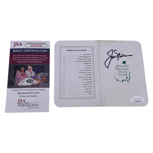 Jack Nicklaus Signed The Masters ScoreCard