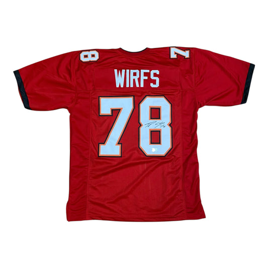 Tristan Wirfs Signed #78 Stitched Jersey Tampa Bay Buccaneers Style Red