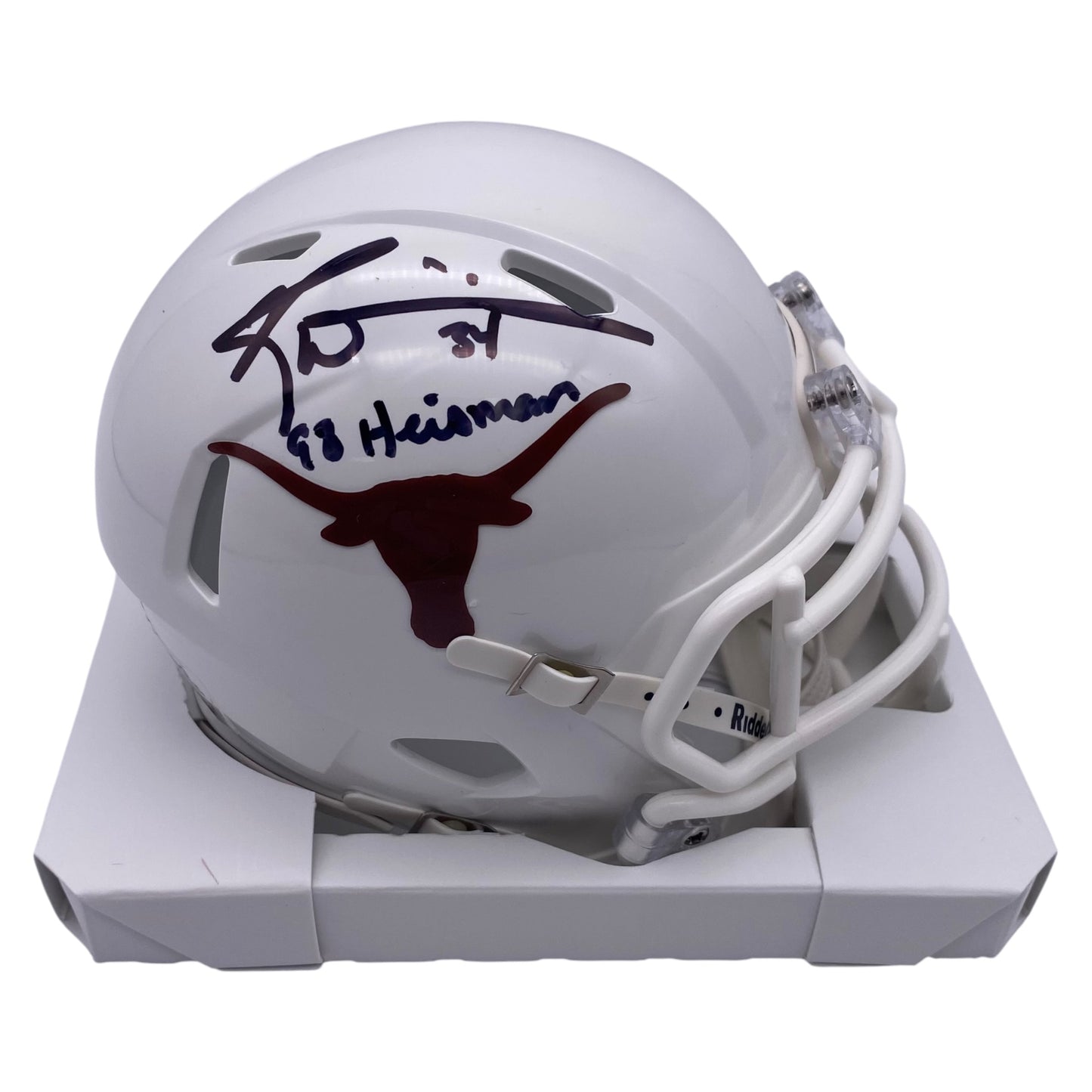 Ricky Williams Signed Texas Longhorns Mini Speed Football Helmet 98 Heisman
