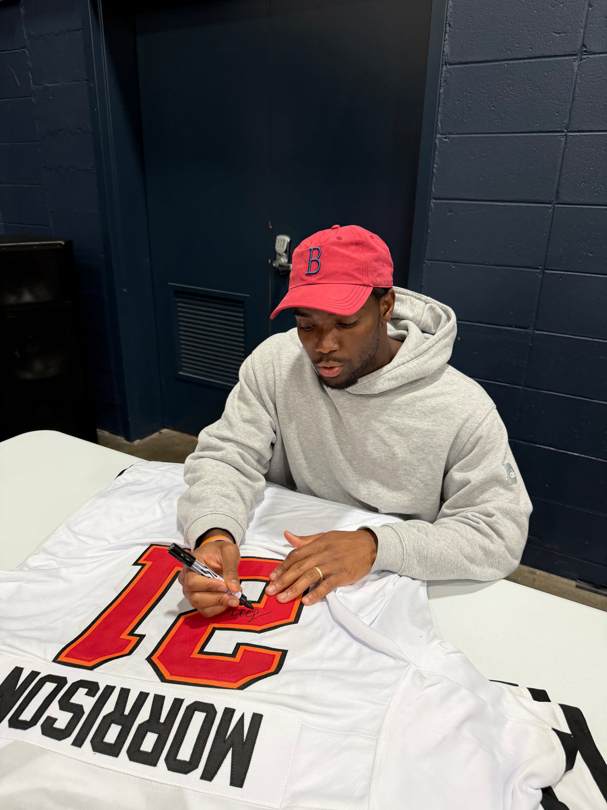 Benjamin Morrison Signed White #21 Jersey - Tampa Bay Buccaneers DB