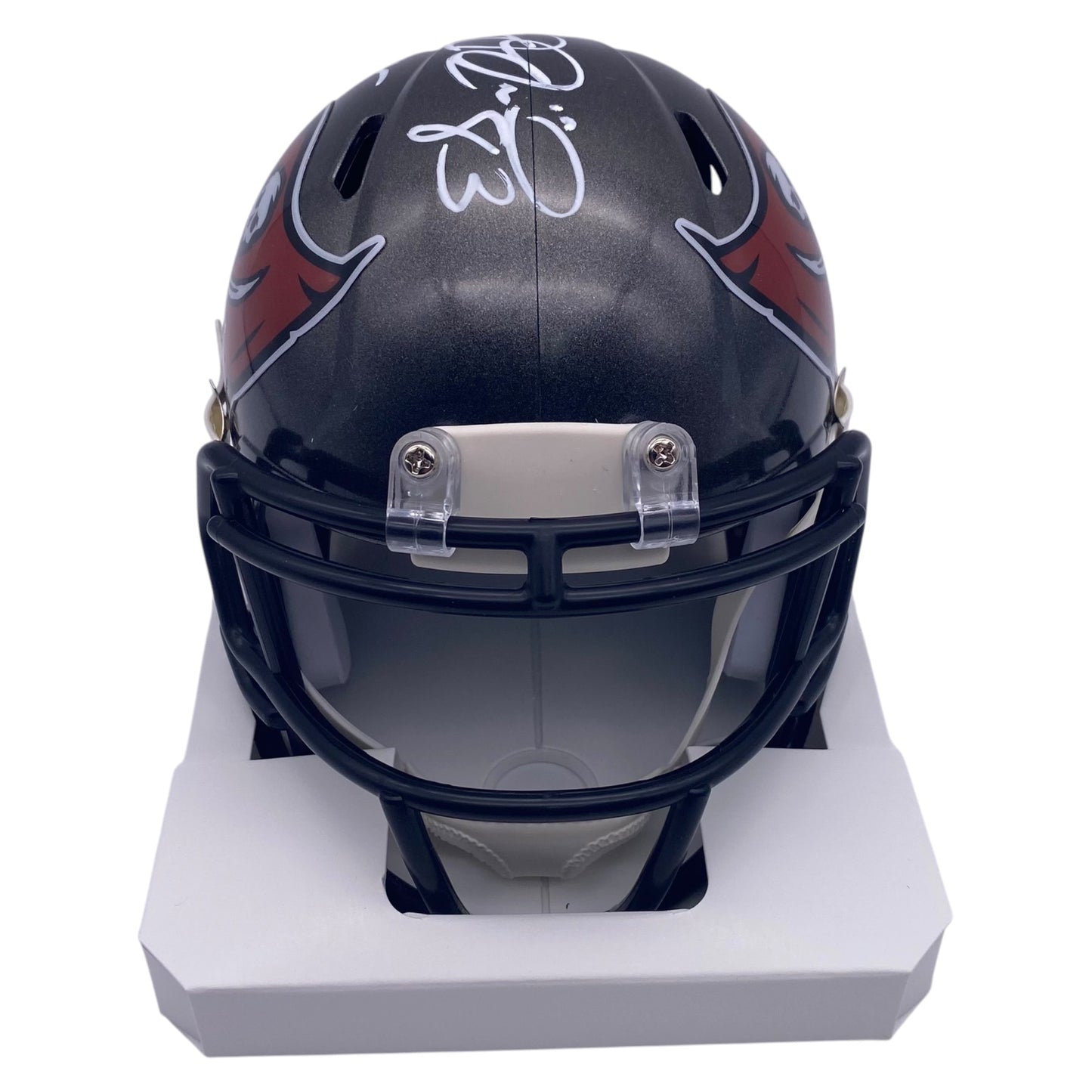Joe Jurevicius, Coach Jon Gruden, Ken Dilger Signed Tampa Bay Buccaneers Speed Mini Helmet