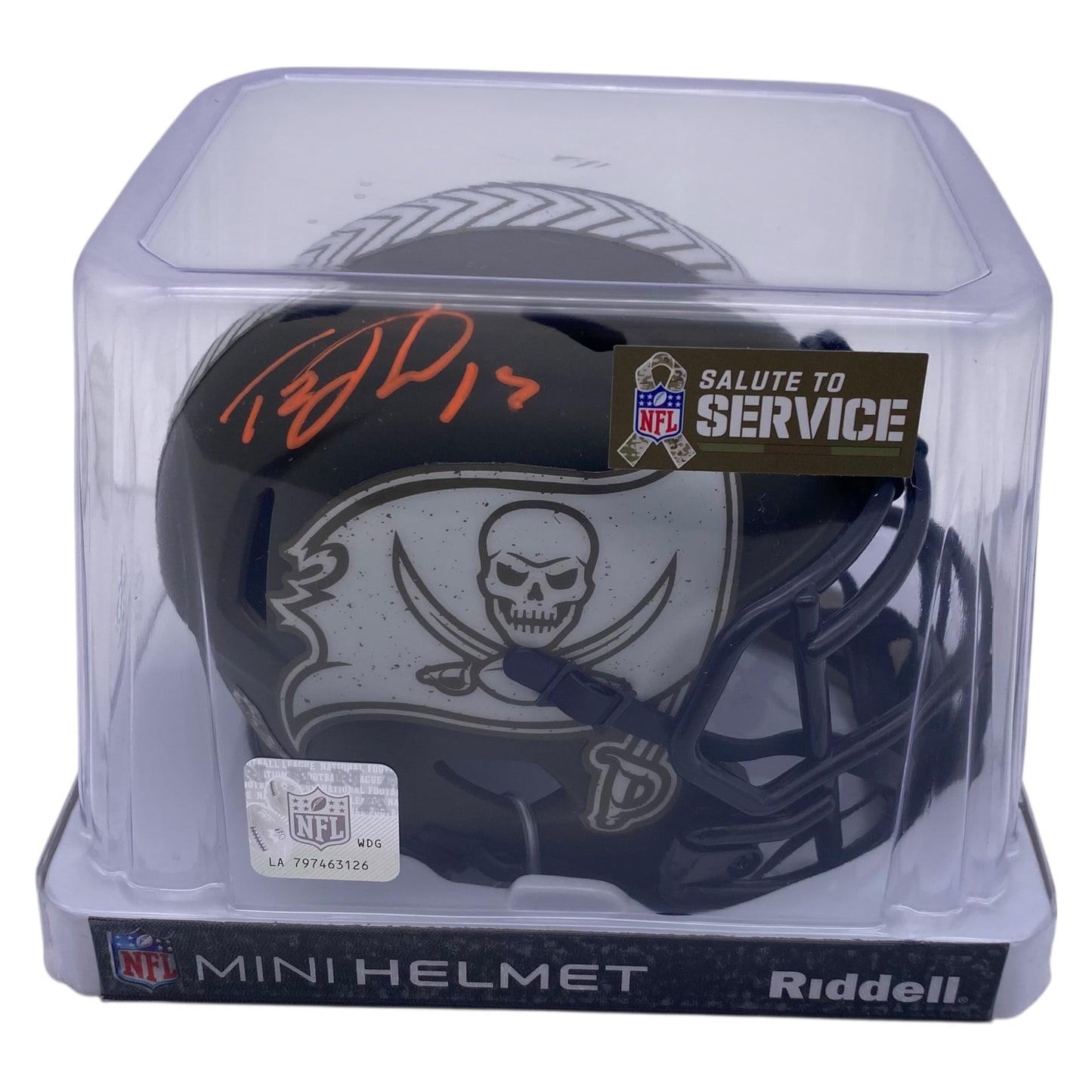 Tez Johnson Signed Tampa Bay Buccaneers 2022 Salute to Service Alternate Mini Helmet