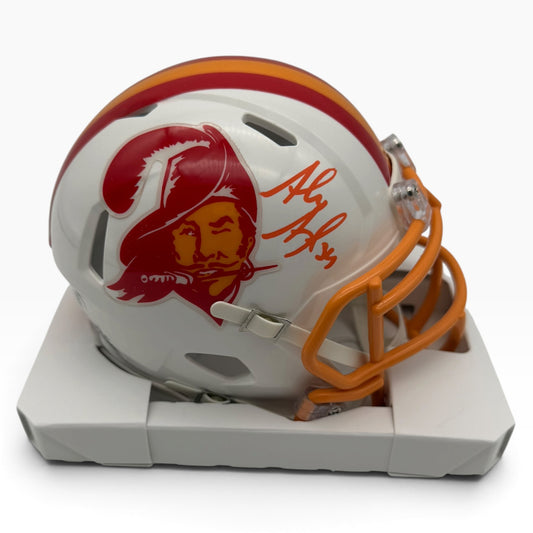 Alex Anzalone Signed Tampa Bay Buccaneers Creamsicle Speed Mini Football Helmet