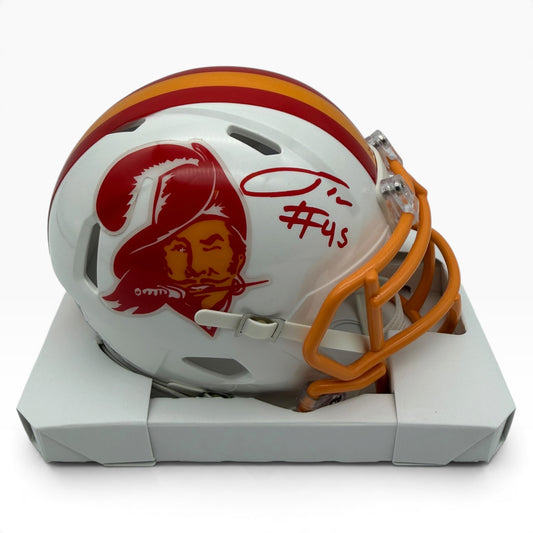 Josiah Trotter Signed Tampa Bay Buccaneers Creamsicle Speed Mini Helmet