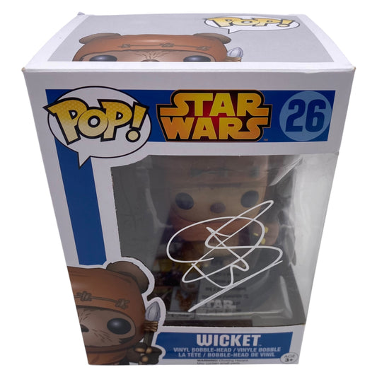 Funko Pop! Wicket Star Wars #26 Signed by Warwick Davis