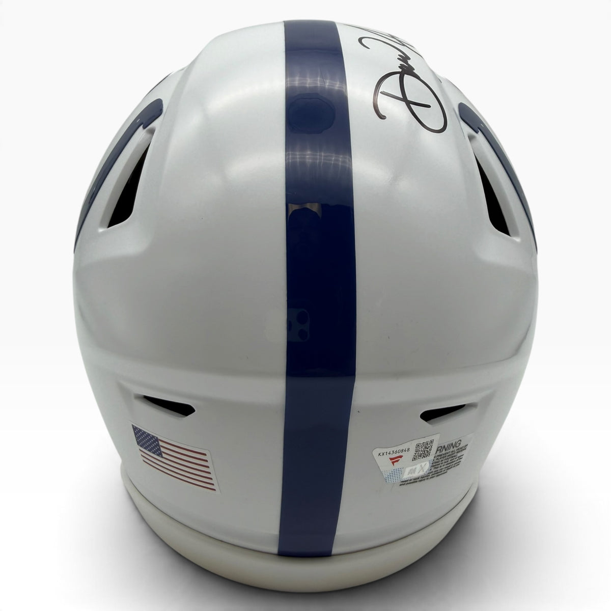 Daniel Jones Signed Indianapolis Colts SpeedFlex MIDI Mid-Size Football Helmet