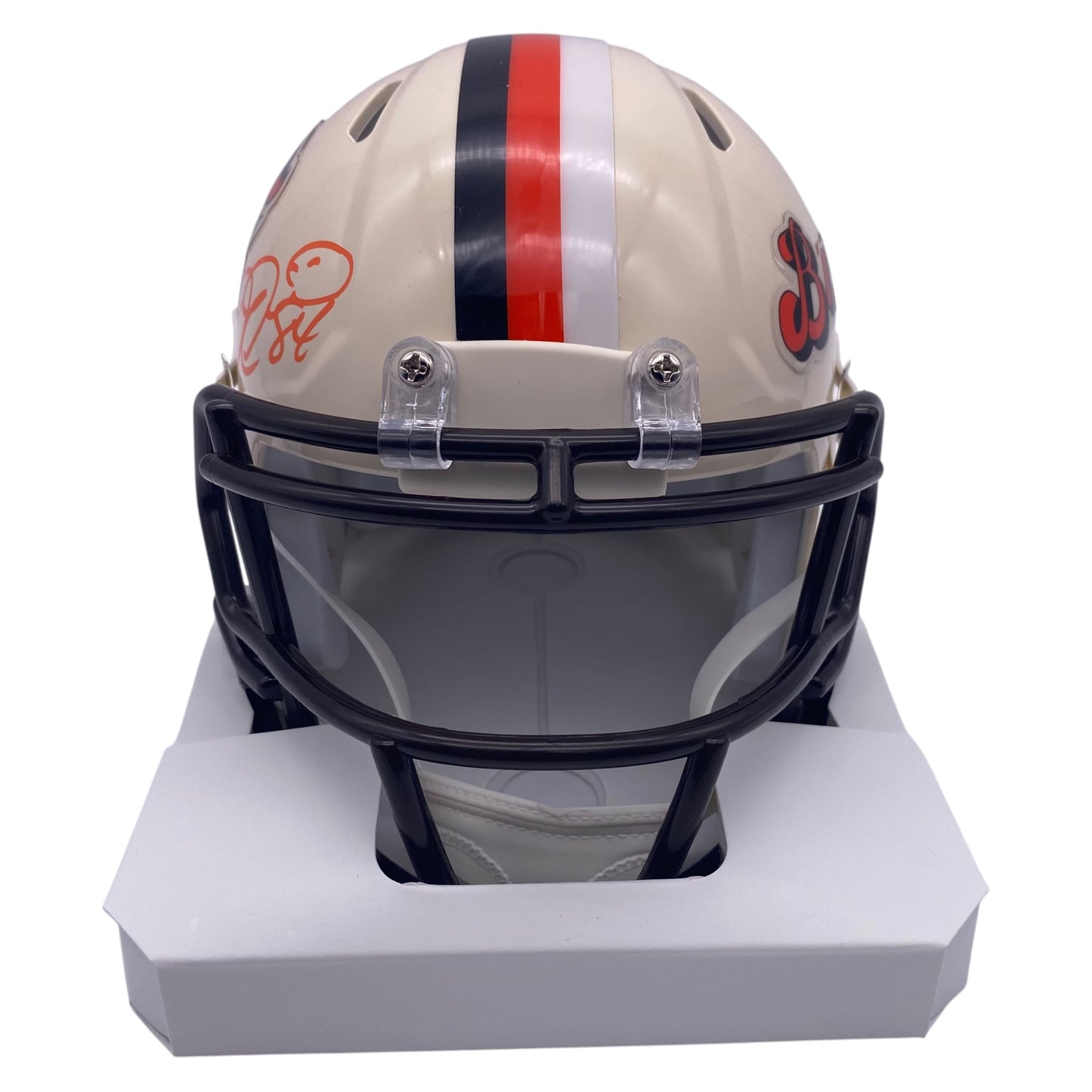 Joe Jurevicius Signed Cleveland Browns Retro Alternate Mini Helmet