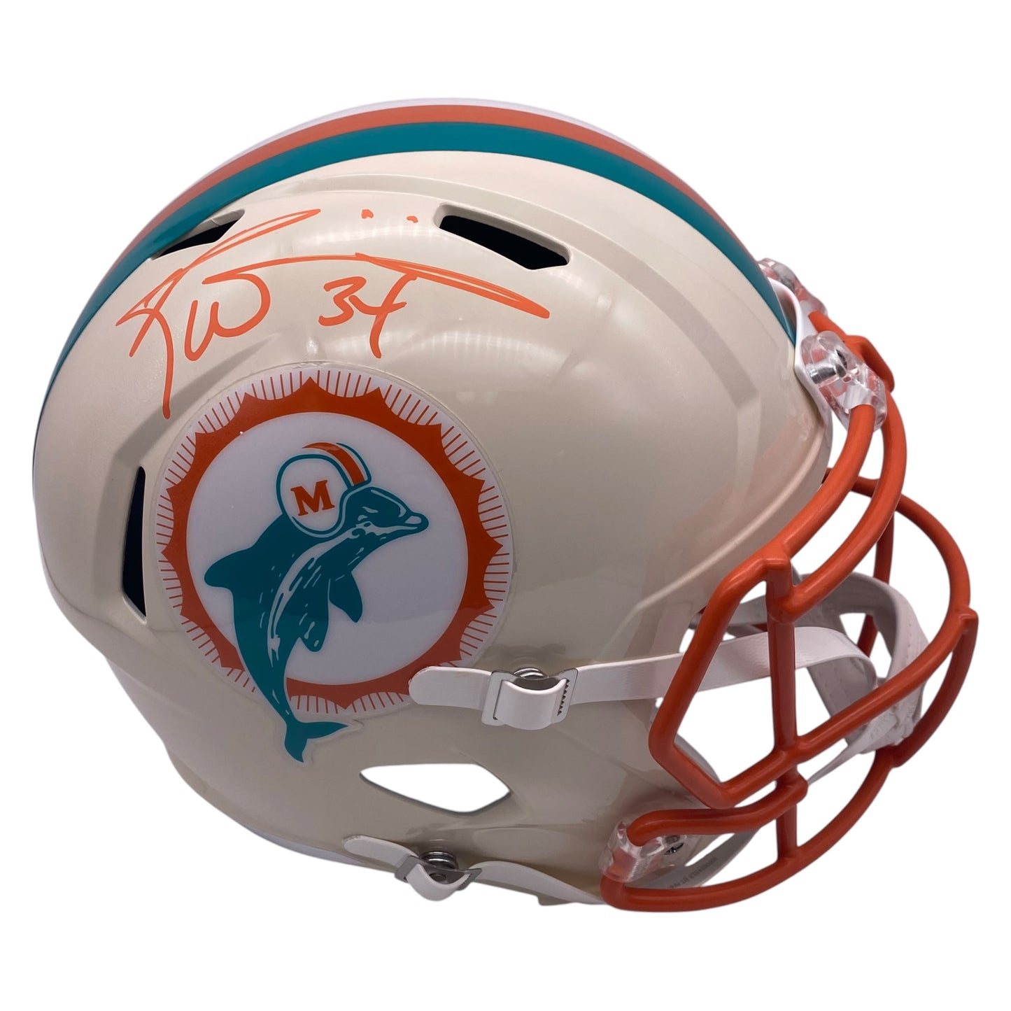 Ricky Williams Signed Miami Dolphins Retro Alternate Full Size Speed Football Helmet