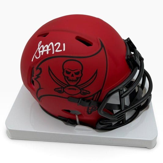 Benjamin Morrison Signed Tampa Bay Buccaneers Rave Alternate Speed Mini Football Helmet