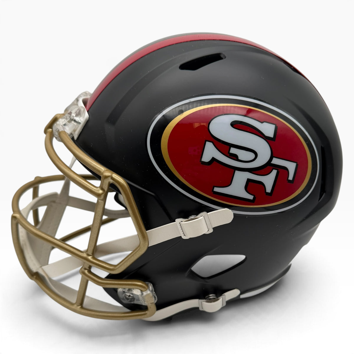 Kaelon Black Signed San Francisco 49ers Black Alternate Full Size Replica Football Helmet