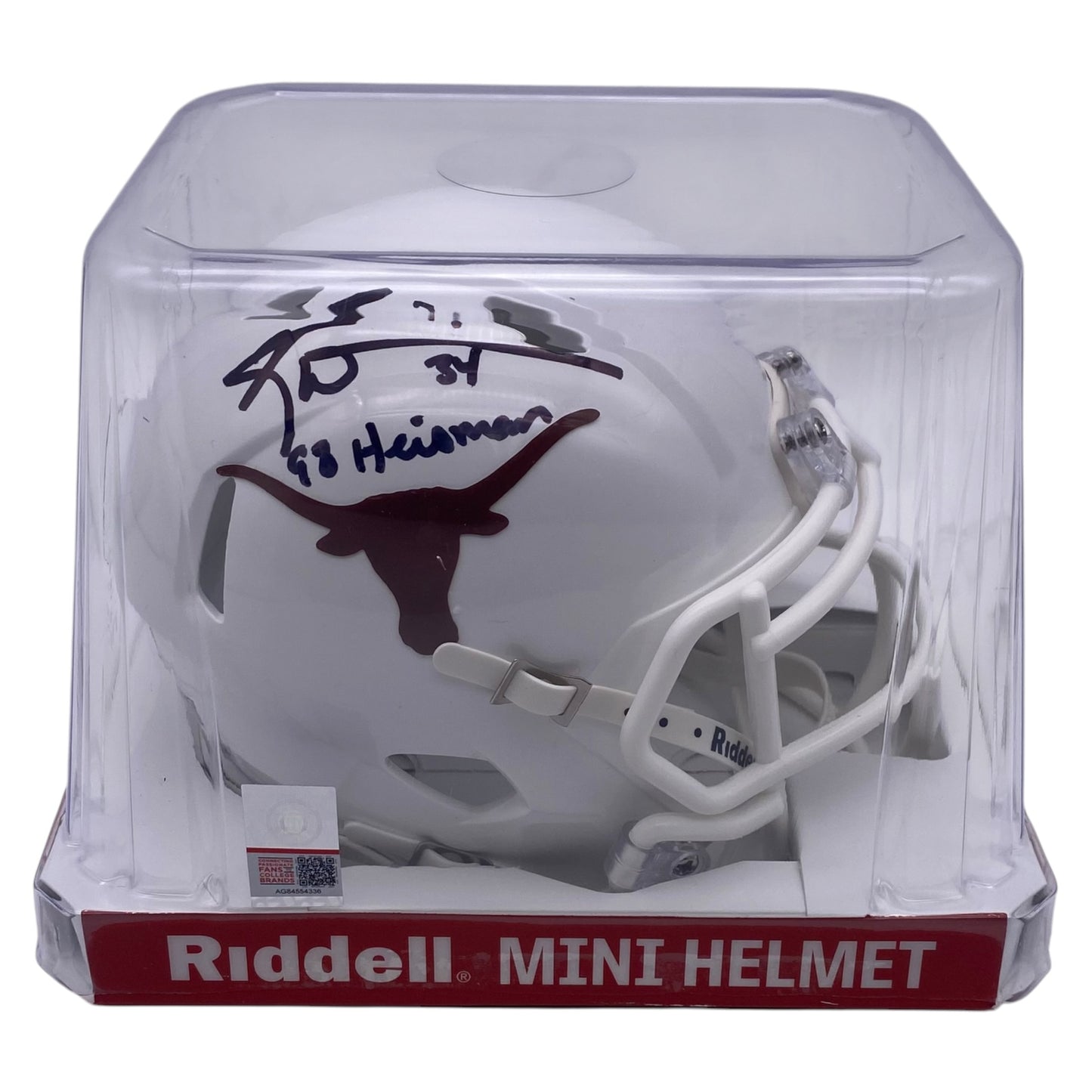 Ricky Williams Signed Texas Longhorns Mini Speed Football Helmet 98 Heisman