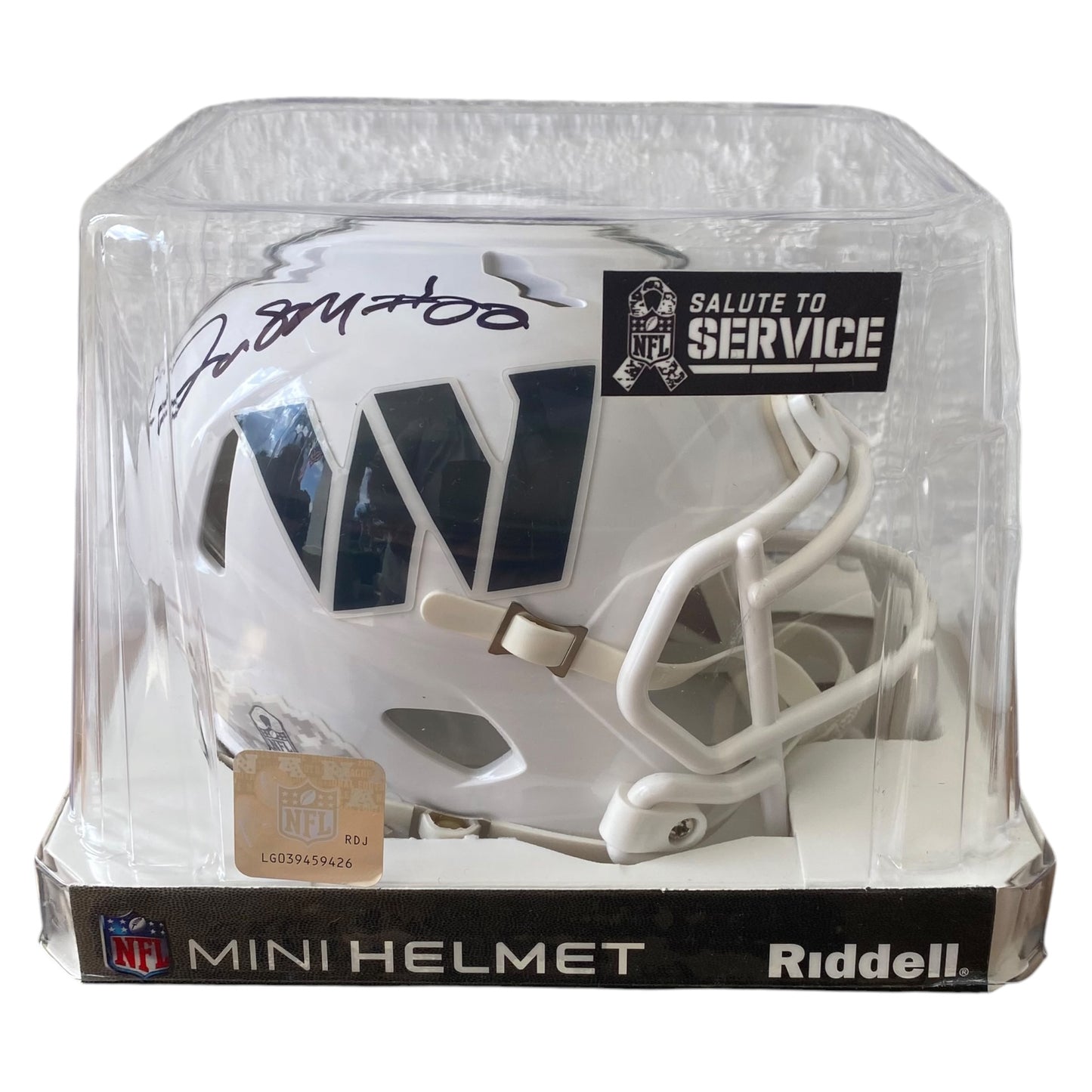 Jacory Croskey-Merritt Signed Washington Commanders 2024 Salute to Service Alternate Mini Helmet