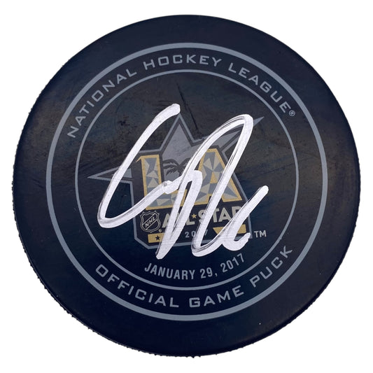 Connor McDavid Signed 2017 Los Angeles All Star Game Puck Edmonton Oilers