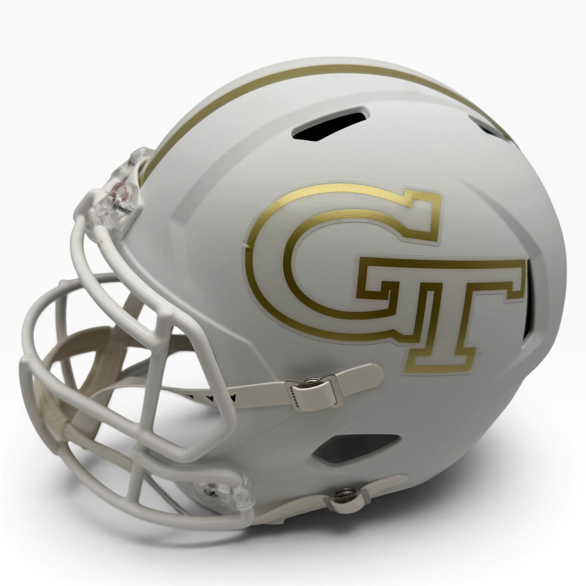 Justice Haynes Signed Georgia Tech Yellow Jackets White Speed Full Size Replica Helmet