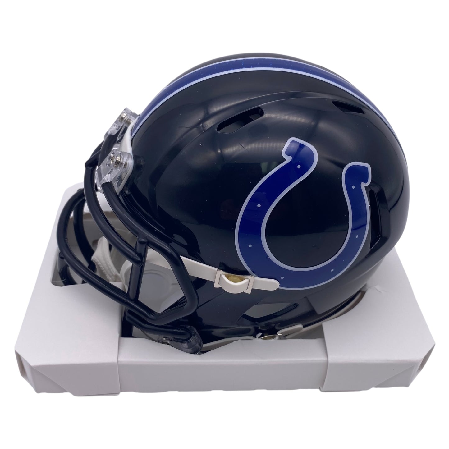 Ken Dilger Signed Indianapolis Colts Indiana Nights Black Alternate Mini Speed Football Helmet