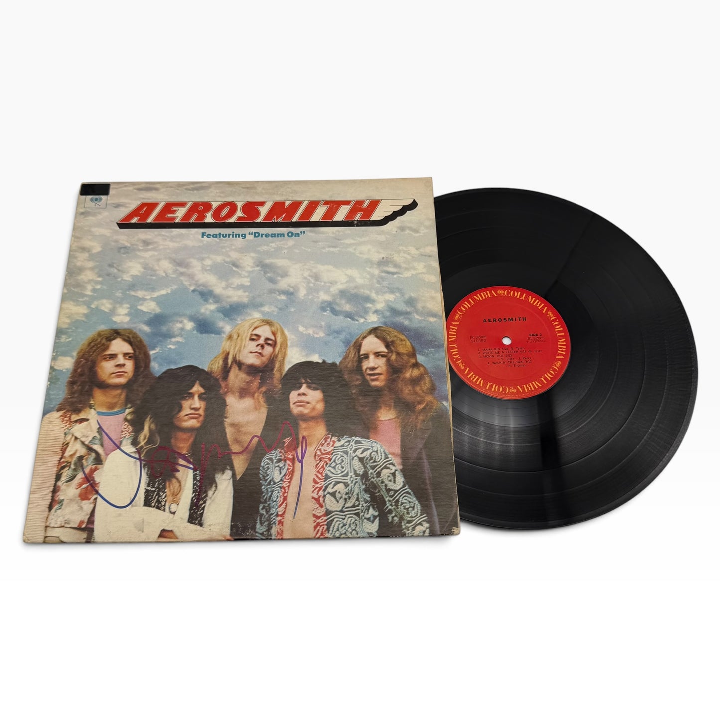 Joe Perry Aerosmith Signed Vinyl Record Album Cover