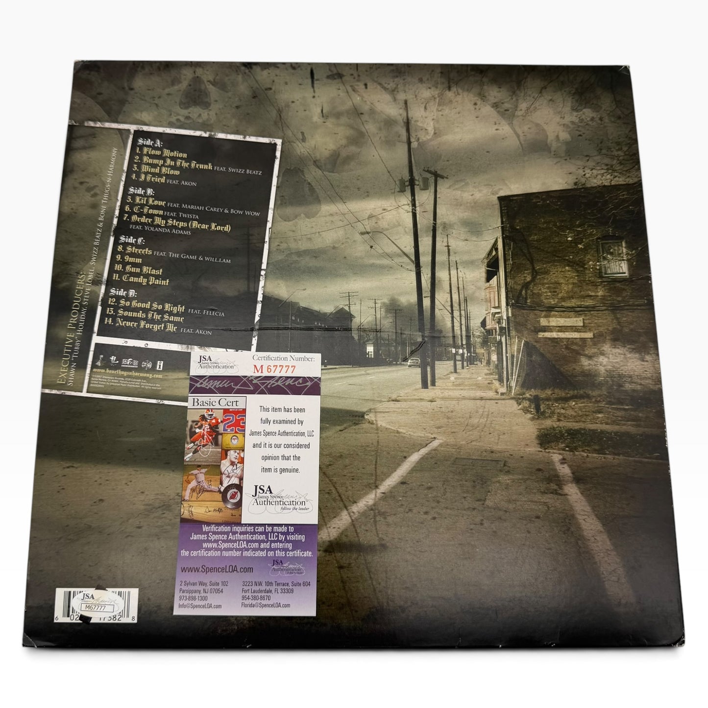 Krayzie Bone, Layzie Bone, Wish Bone Bone Thugs N Harmony Strength & Loyalty Signed Vinyl Record Album Cover