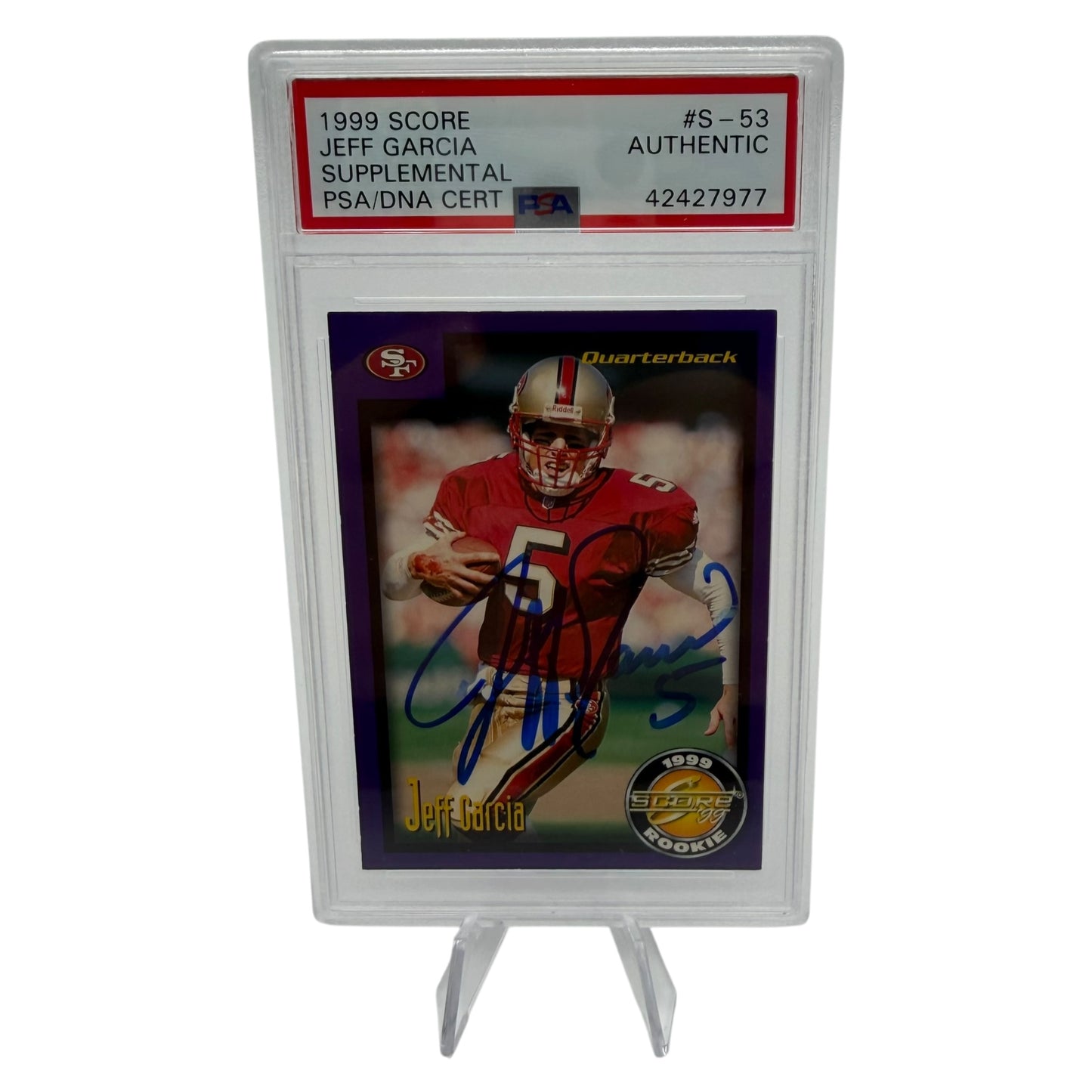 Jeff Garcia Signed San Francisco 49ers 1999 Score Rookie Trading Card PSA/DNA Slabbed