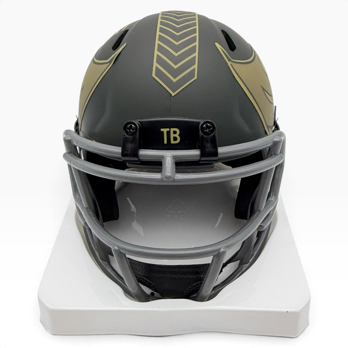 Josiah Trotter Signed Tampa Bay Buccaneers 2025 Salute to Service Alternate Speed Mini Helmet