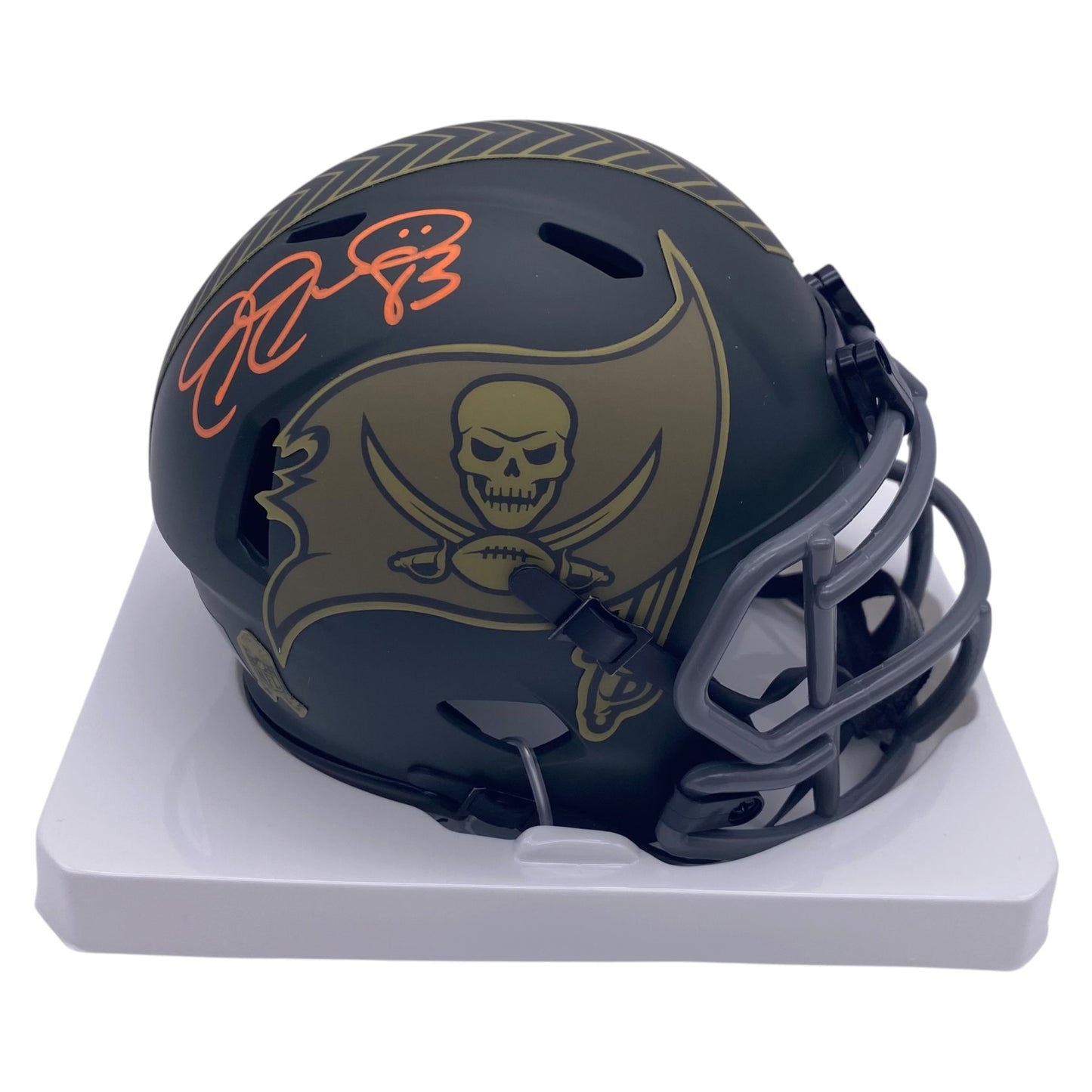 Joe Jurevicius Signed Tampa Bay Buccaneers 2025 Salute to Service Alternate Mini Helmet