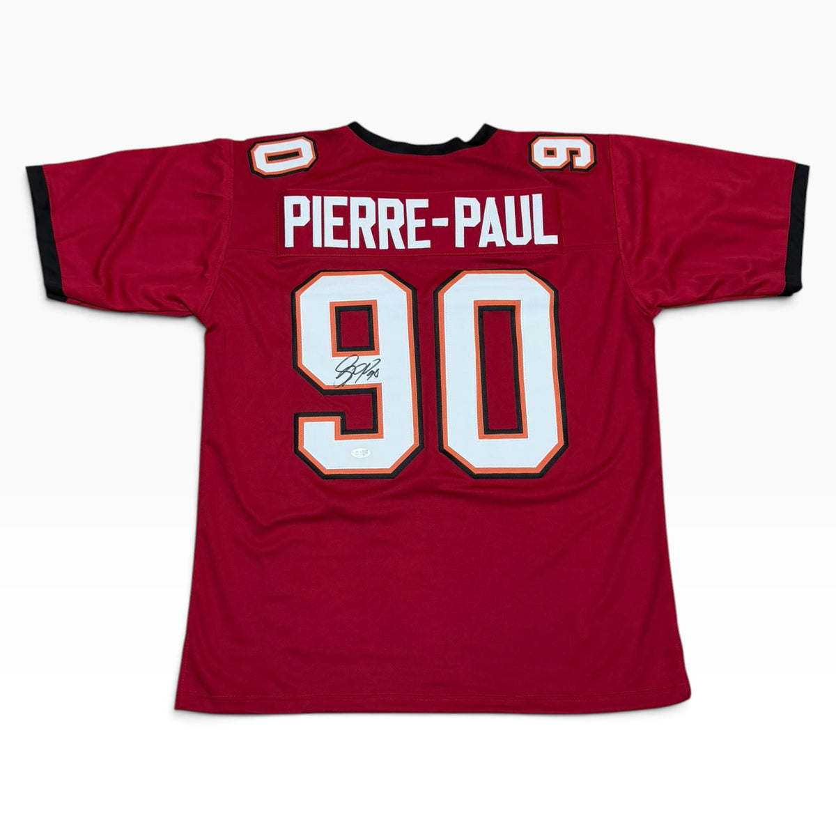 Jason Pierre-Paul Signed Red #90 Jersey - Tampa Bay Buccaneers Edge