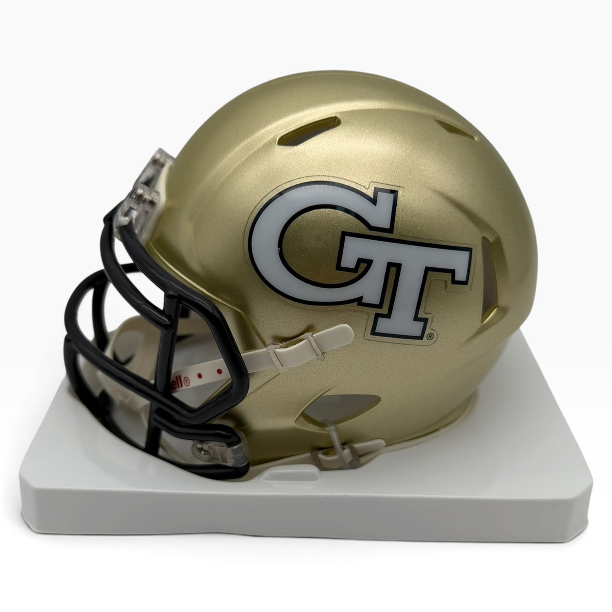 Justice Haynes Signed Georgia Tech Yellow Jackets Gold Speed Mini Helmet
