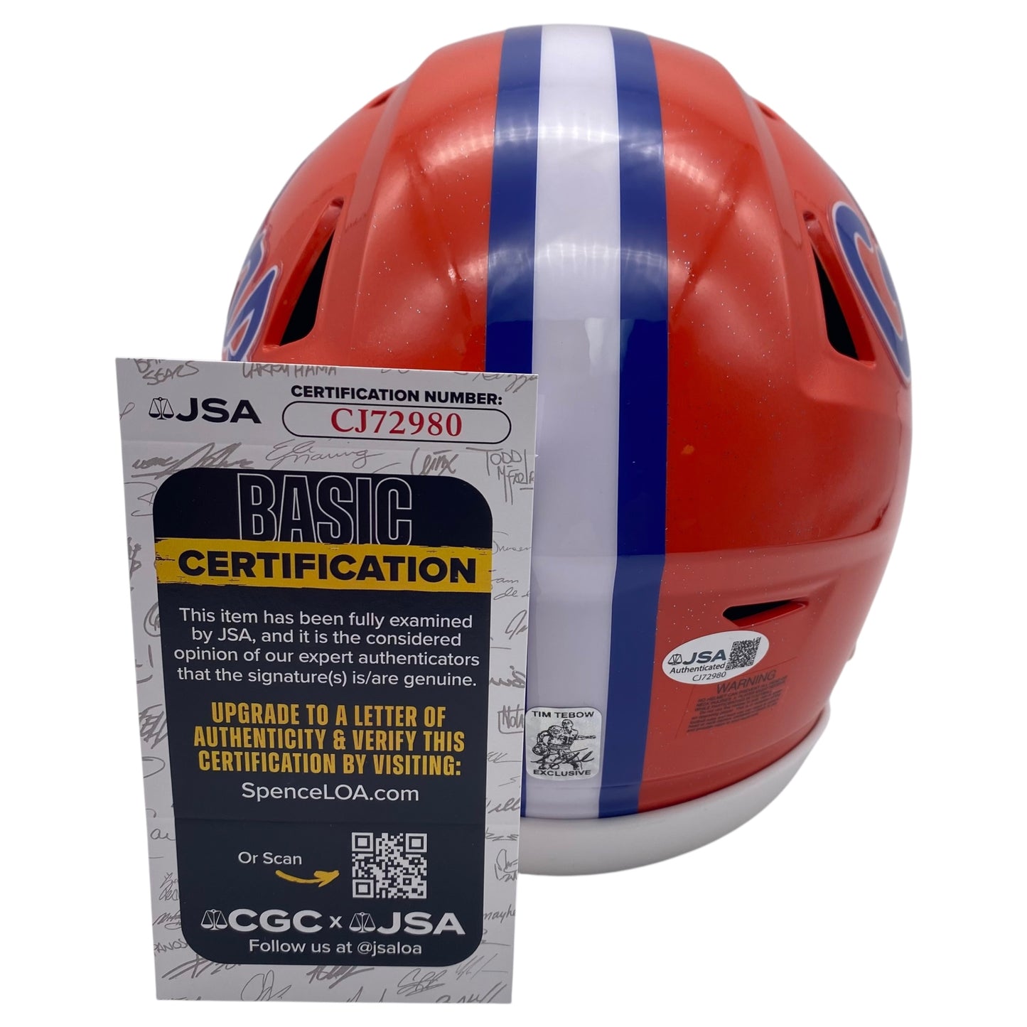 Tim Tebow Signed Florida Gators SpeedFlex MIDI Mid-Size Football Helmet