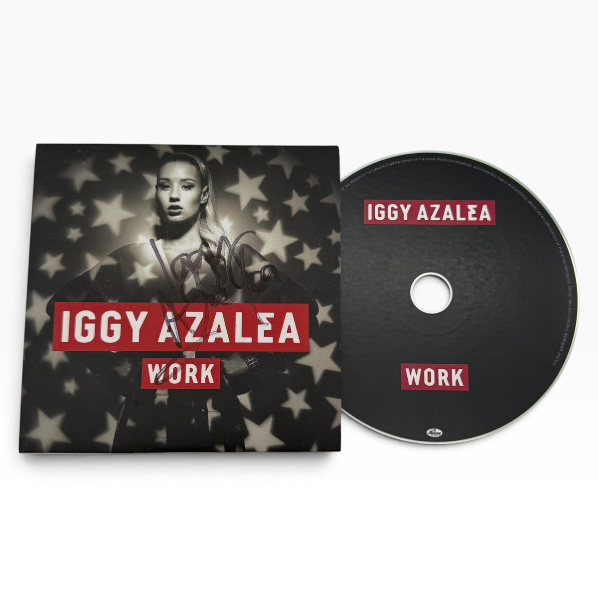 Iggy Azalea Signed Work CD Cover
