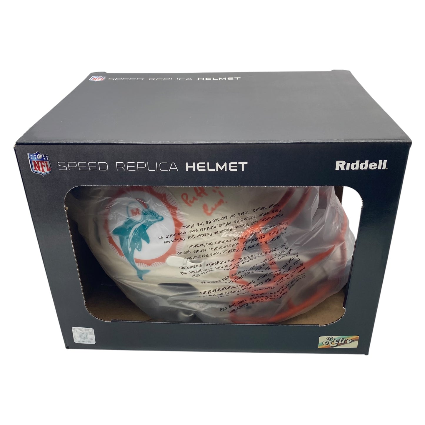 Ricky Williams Signed Miami Dolphins Retro Alternate Full Size Speed Football Helmet