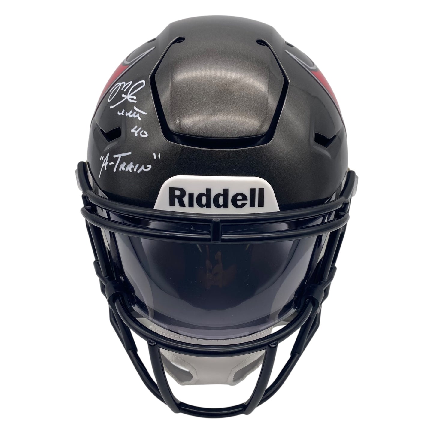 Mike Alstott A-Train Signed Tampa Bay Buccaneers MIDI Mid Size SpeedFlex Helmet
