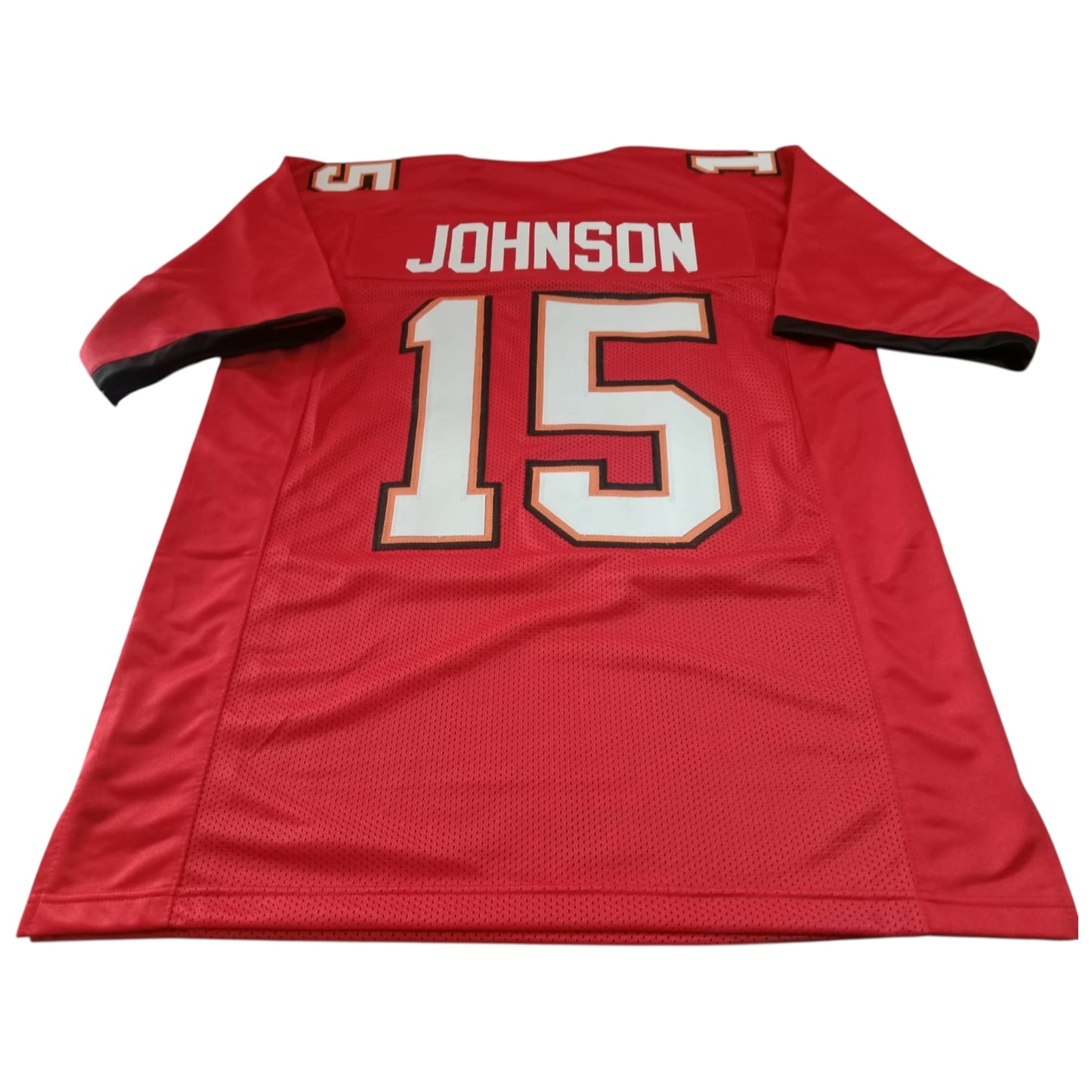 Tez Johnson Signed Red #15 Stitched Jersey - Tampa Bay Bucs Style